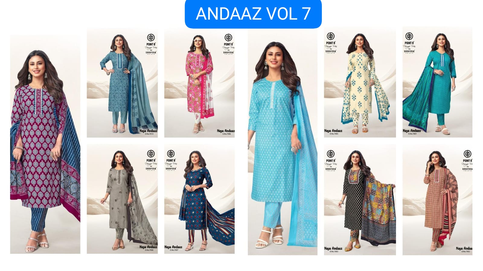 DEEPTEX NAYA ANDAAZ VOL 7 COTTON READYMADE SUITS