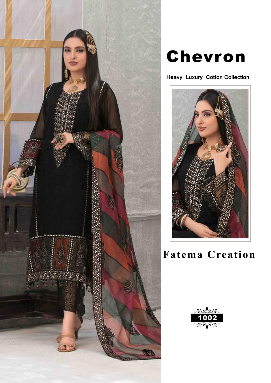 FATEMA CREATION CHEVRON VOL 11 COTTON KARACHI SUITS