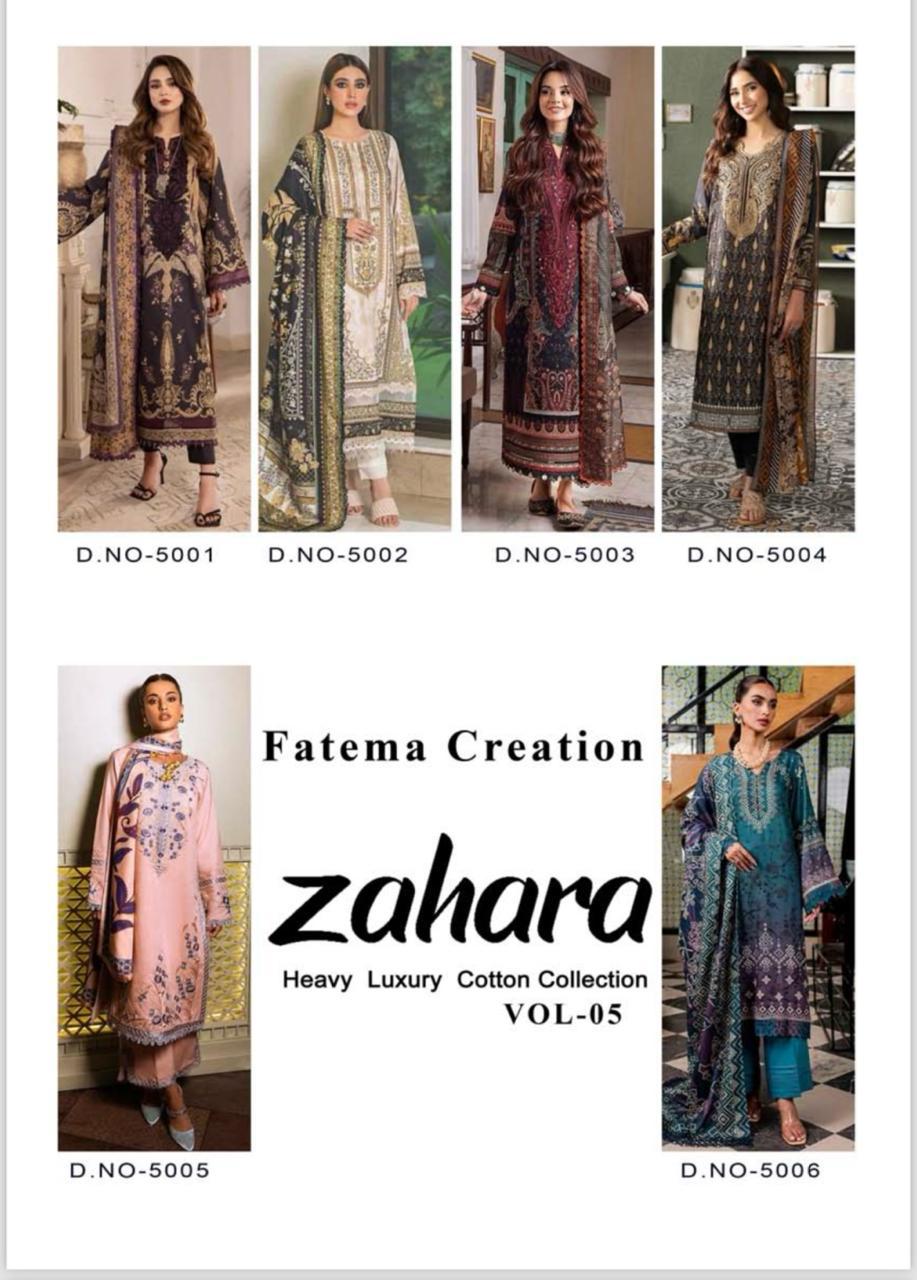 FATEMA CREATION ZAHARA VOL 5 LAWN KARACHI SUITS