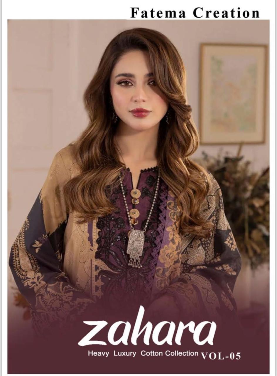 FATEMA CREATION ZAHARA VOL 5 LAWN KARACHI SUITS