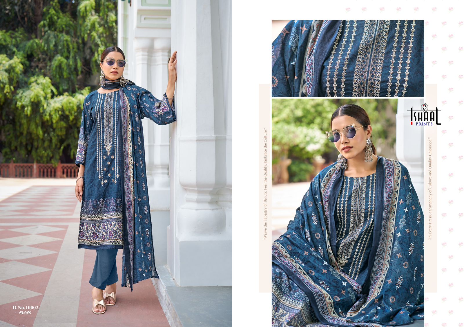 ISHAAL PRINTS EMBROIDERED VOL 10 PAKISTANI LAWN SUITS