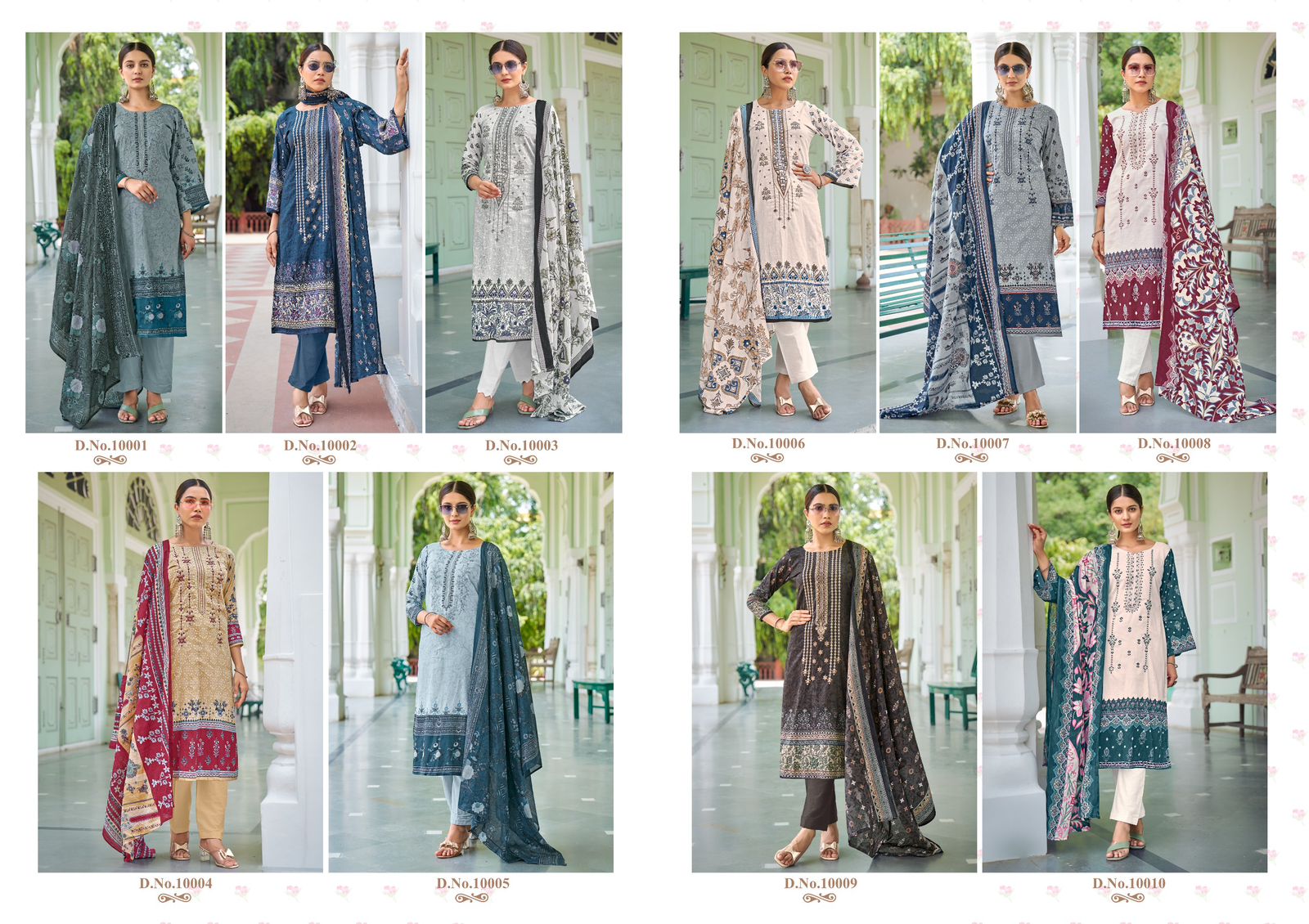 ISHAAL PRINTS EMBROIDERED VOL 10 PAKISTANI LAWN SUITS