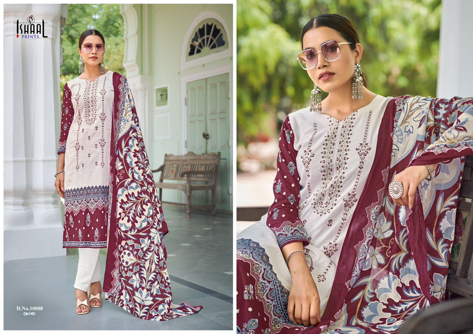 ISHAAL PRINTS EMBROIDERED VOL 10 PAKISTANI LAWN SUITS