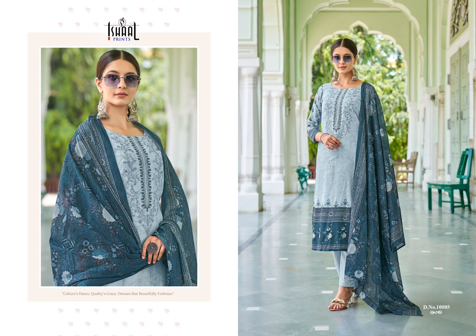 ISHAAL PRINTS EMBROIDERED VOL 10 PAKISTANI LAWN SUITS