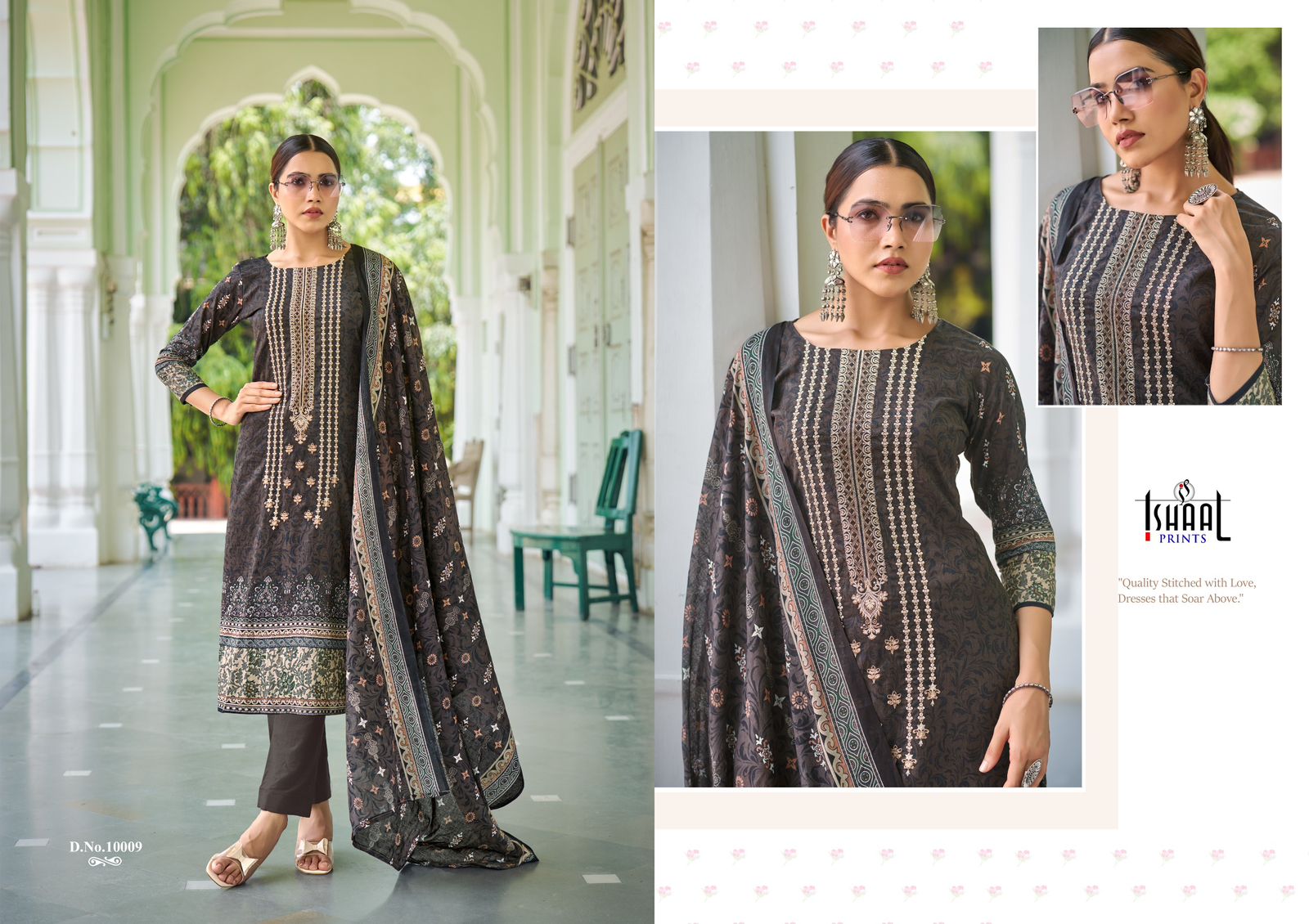 ISHAAL PRINTS EMBROIDERED VOL 10 PAKISTANI LAWN SUITS