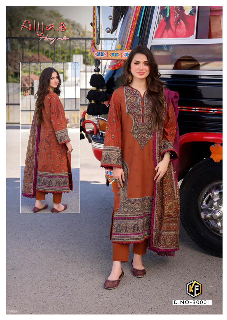 KEVAL FAB ALIJA B VOL 30 LAWN KARACHI SUITS