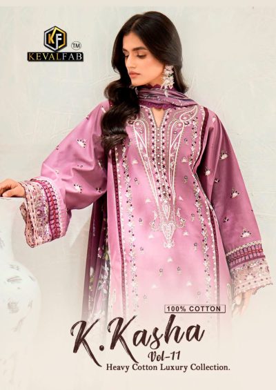 KEVAL FAB K KASHA VOL 11 COTTON KARACHI SUITS