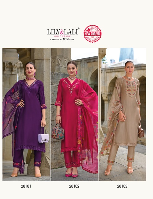 LILY & LALI MALVIKA VOL 2 READYMADE HANDWORK KURTIS