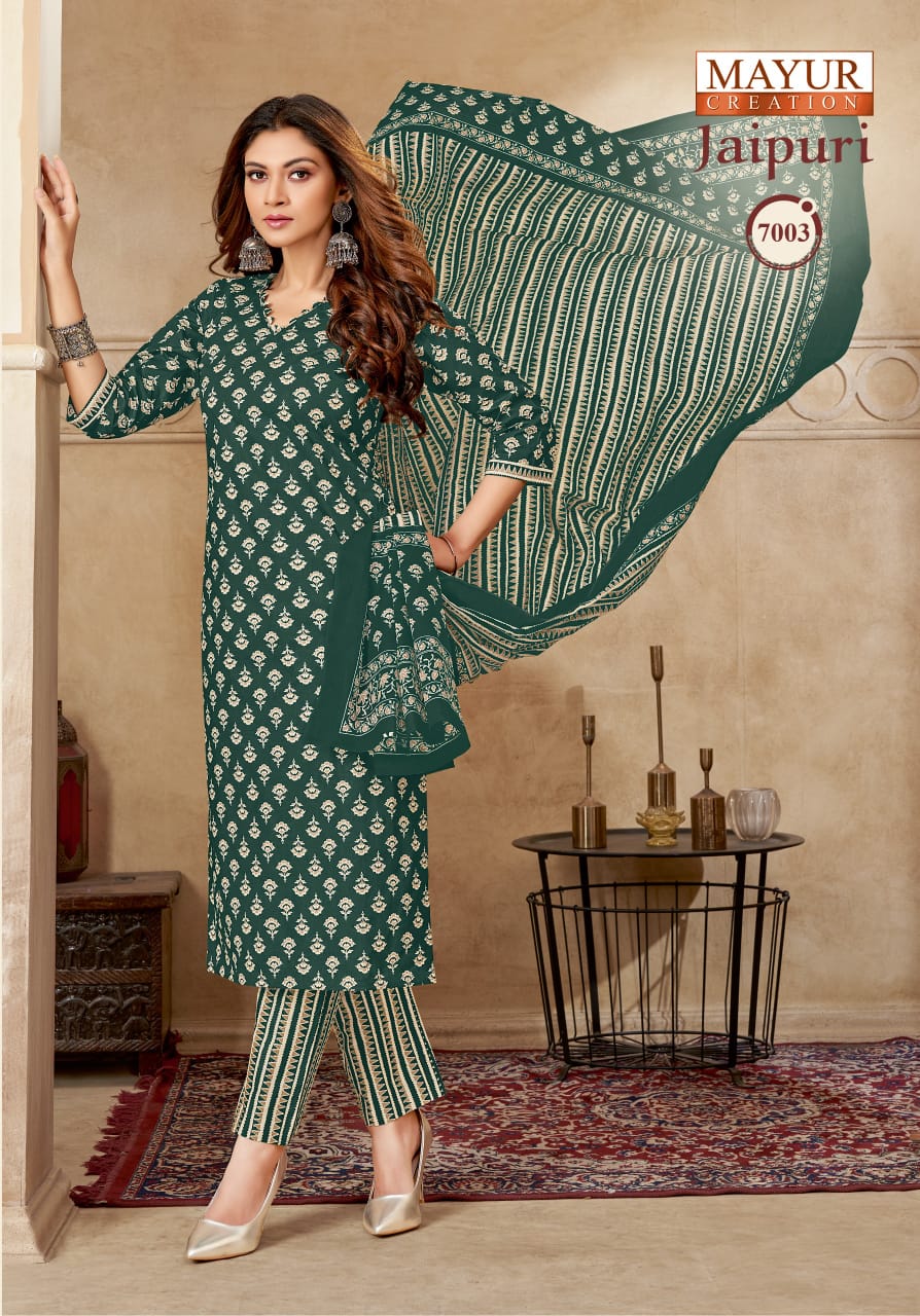 MAYUR CREATION JAIPURI VOL 7 COTTON READYMADE SUITS