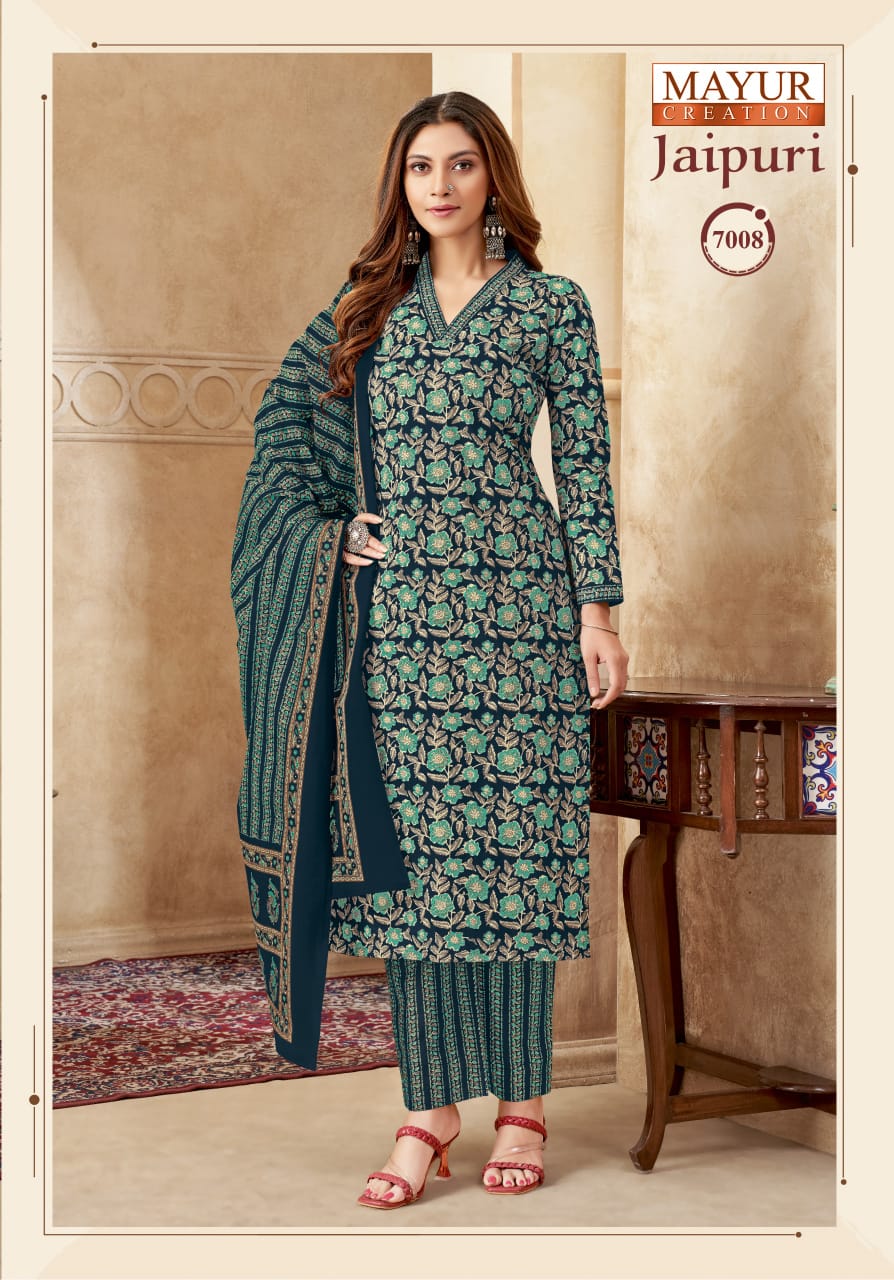 MAYUR CREATION JAIPURI VOL 7 COTTON READYMADE SUITS