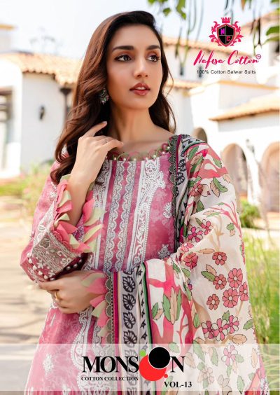 NAFISA COTTON MONSOON VOL 13 LAWN KARACHI SUITS