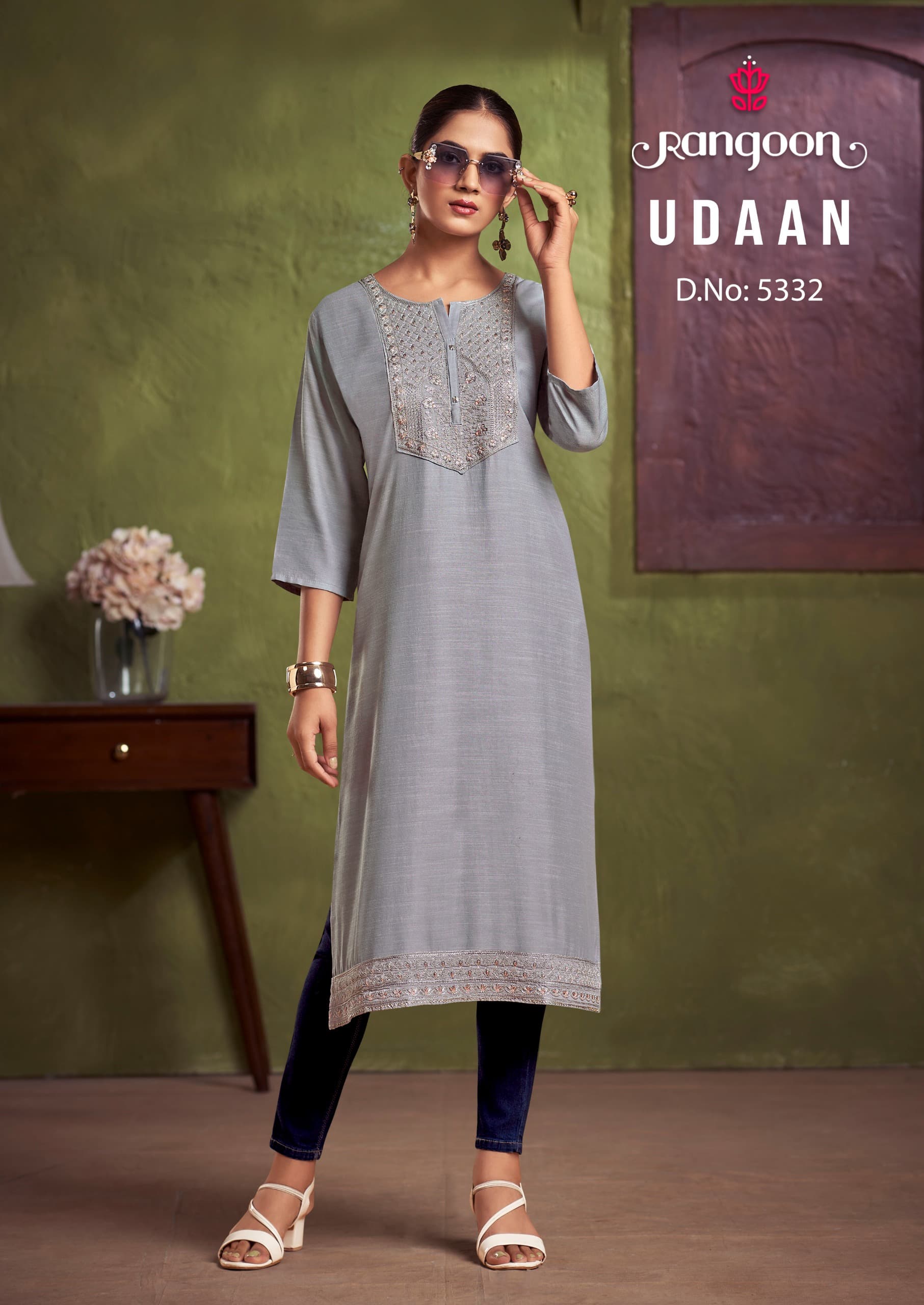 RANGOON UDAAN HEAVY EMBROIDERED KURTIS