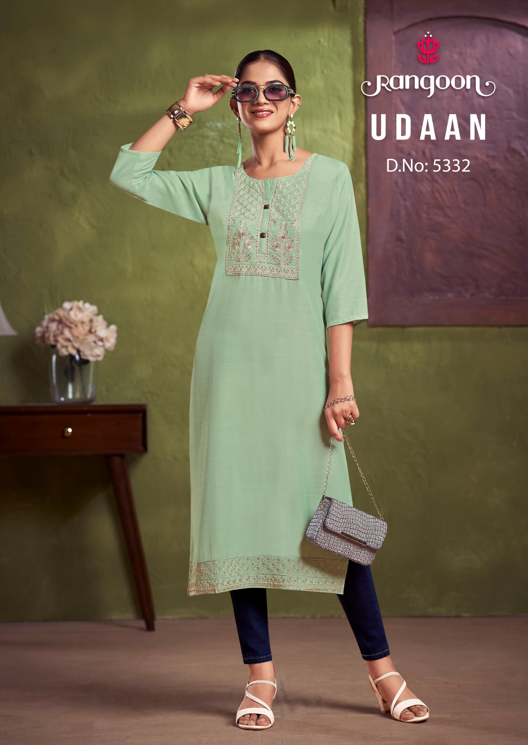 RANGOON UDAAN HEAVY EMBROIDERED KURTIS