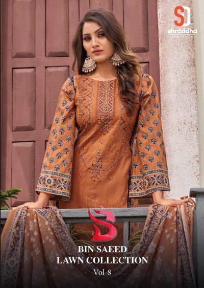 SHRADDHA DESIGNER BIN SAEED VOL 8 LAWN COLLECTION