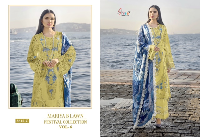 SHREE FABS MARIYA B LAWN VOL 6 FESTIVAL COLLECTION SALWAR SUIT SUPPLIER IN SURAT