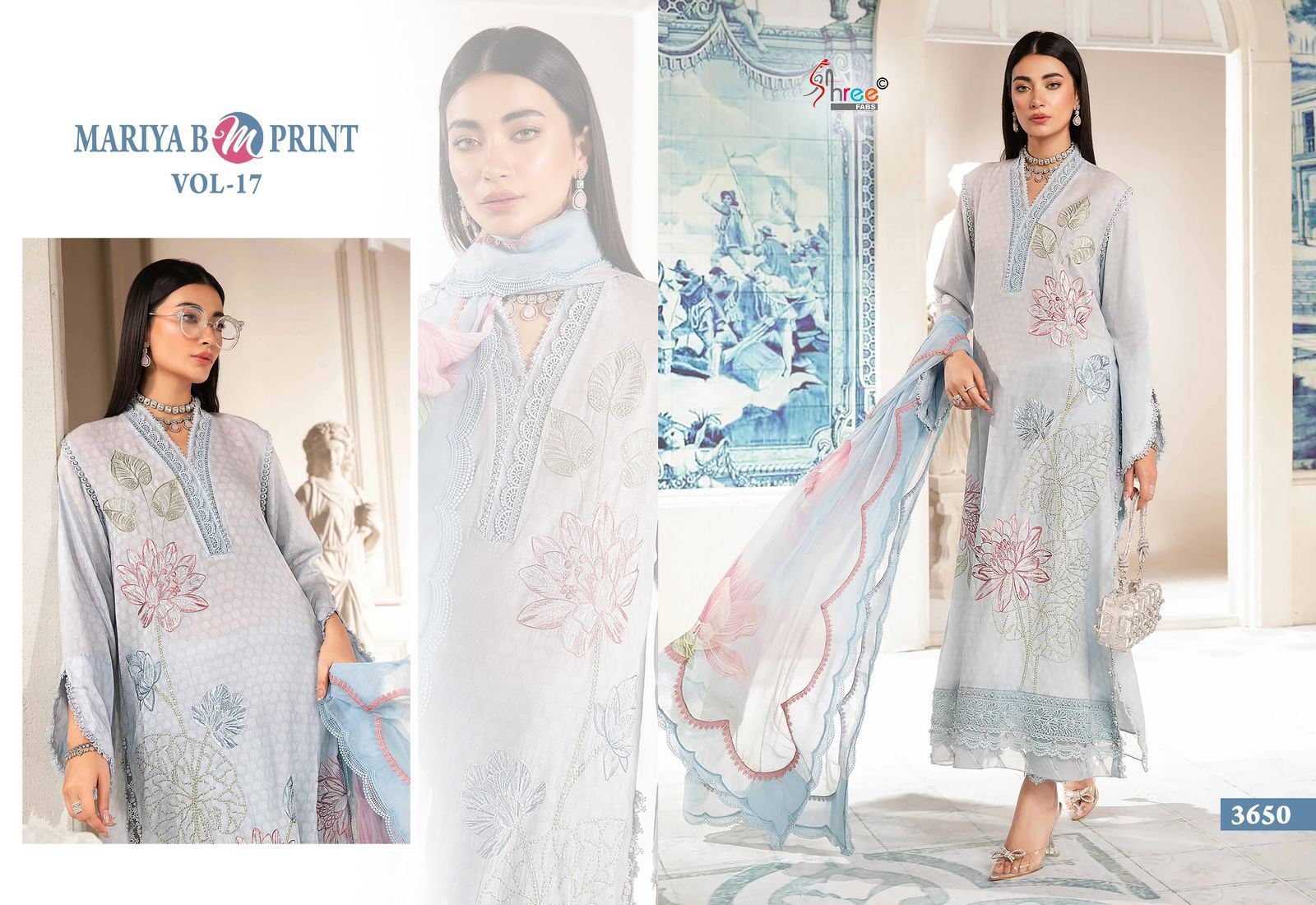 SHREE FABS MARIYA B M PRINT VOL 17 PAKISTANI SUITS