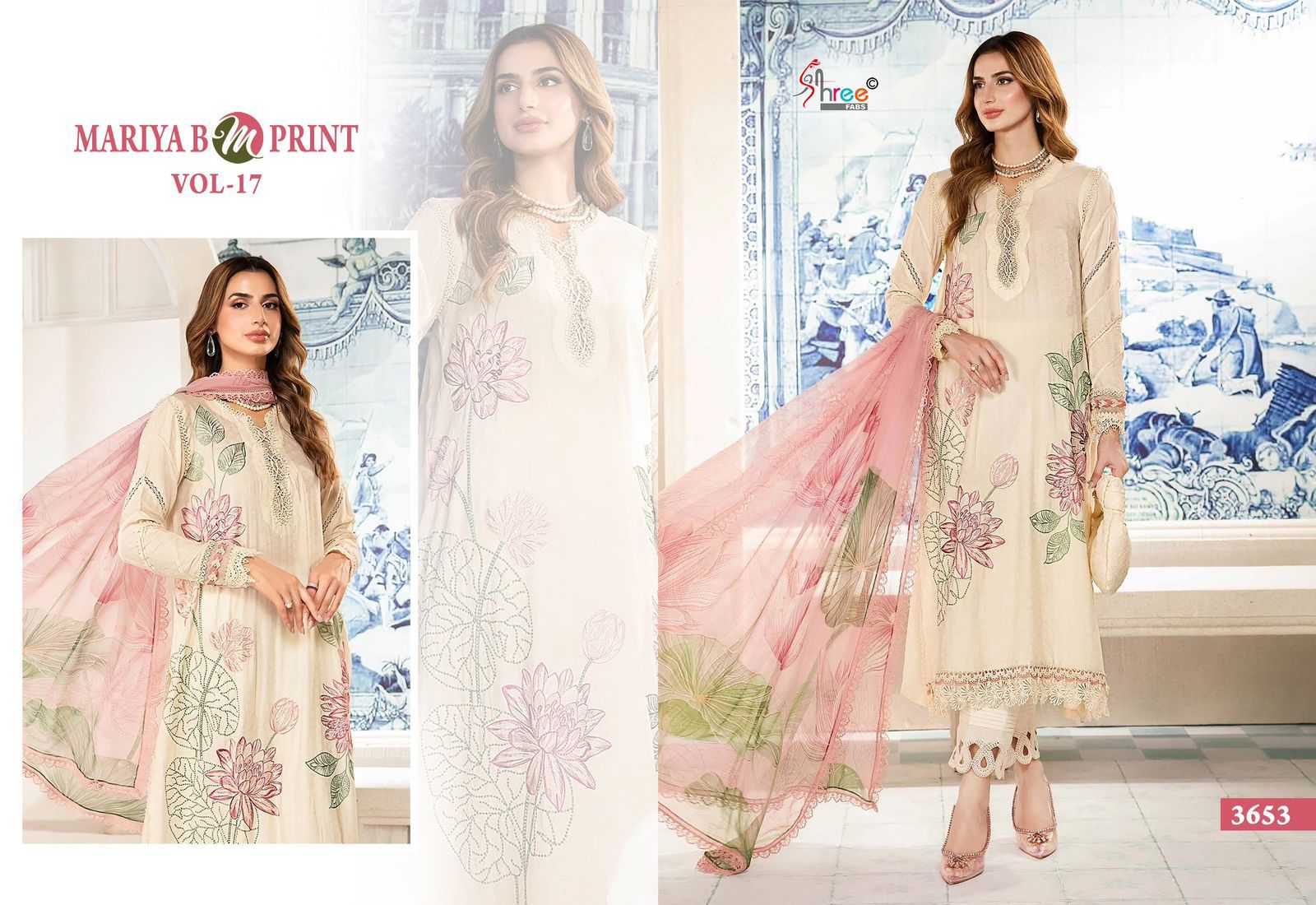 SHREE FABS MARIYA B M PRINT VOL 17 PAKISTANI SUITS