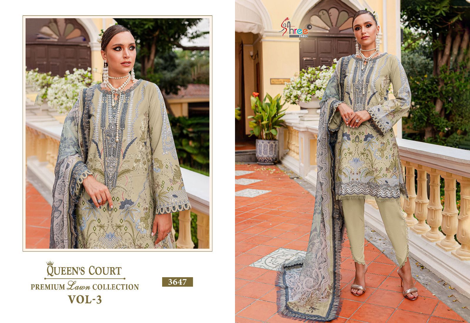 SHREE FABS QUEENS COURTS VOL 3 PREMIUM LAWN COLLECTION