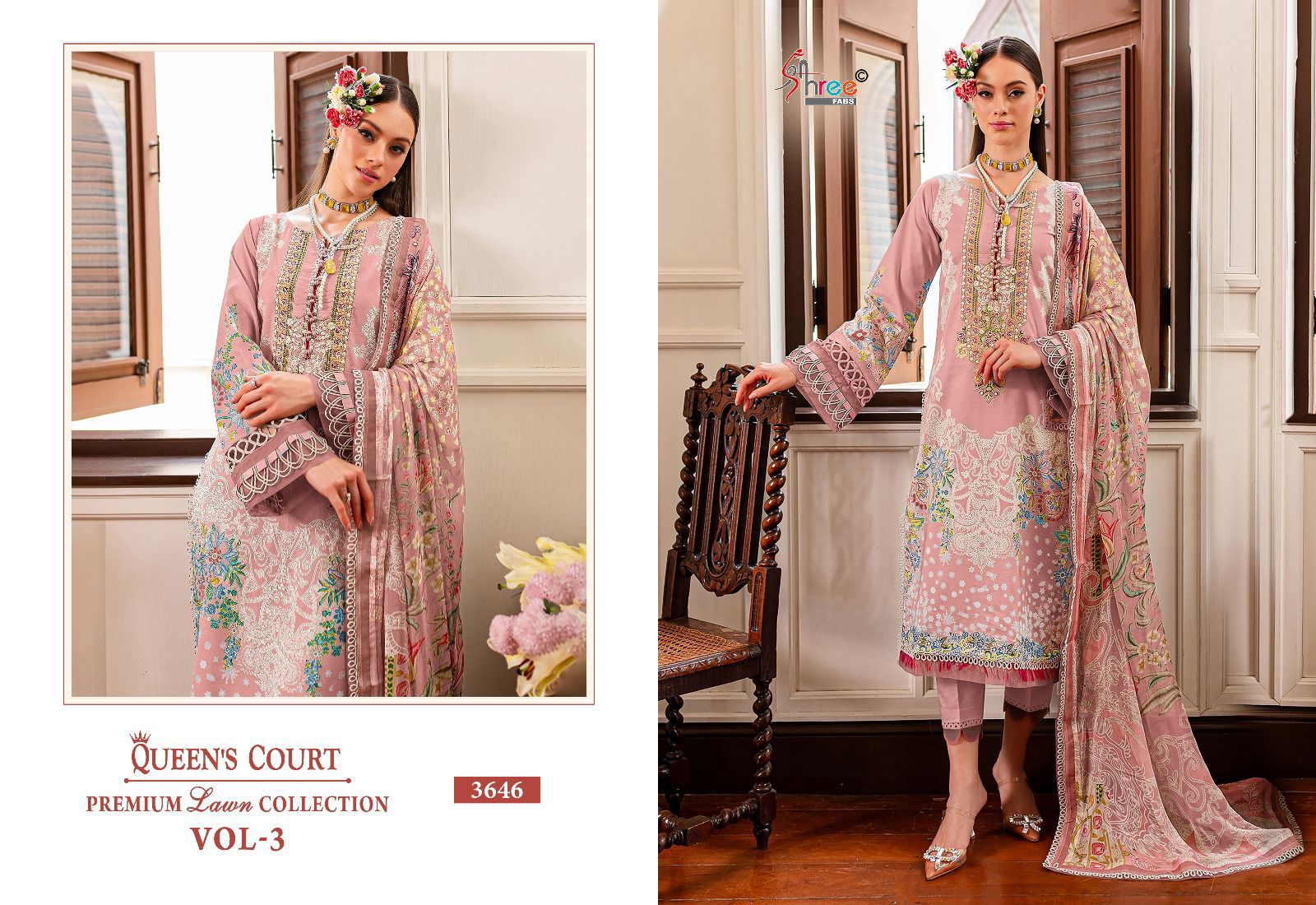 SHREE FABS QUEENS COURTS VOL 3 PREMIUM LAWN COLLECTION