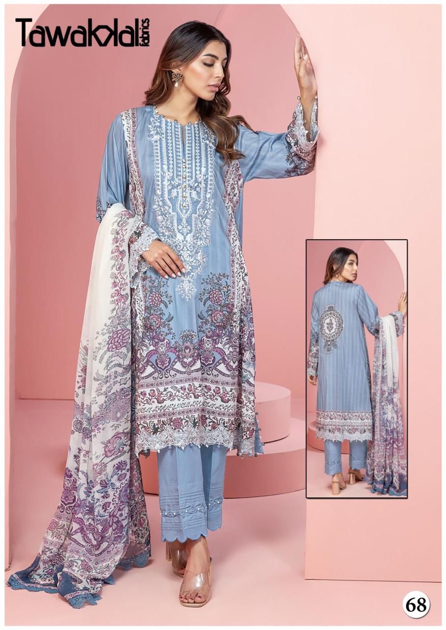 TAWAKKAL MEHROZ VOL 7 KARACHI LAWN SUITS