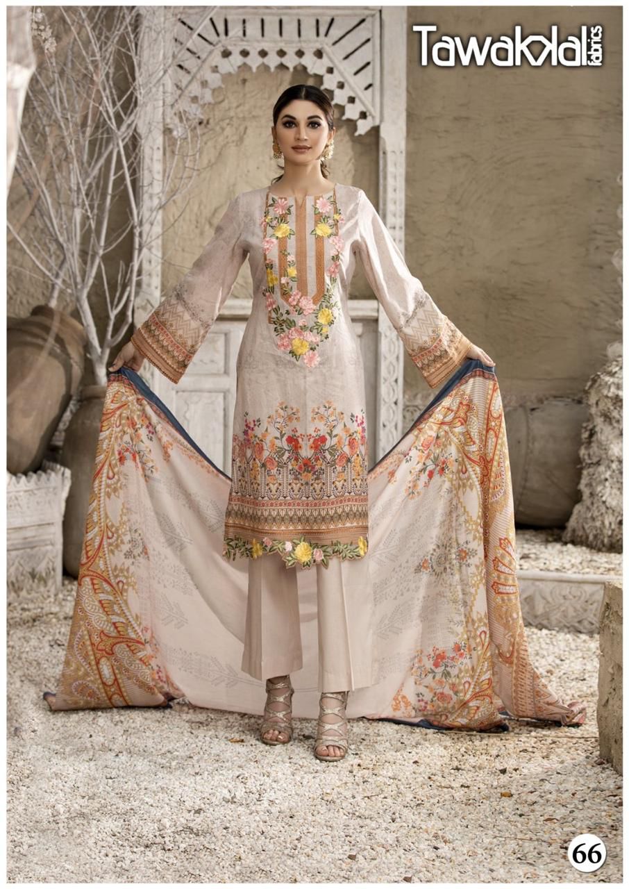 TAWAKKAL MEHROZ VOL 7 KARACHI LAWN SUITS