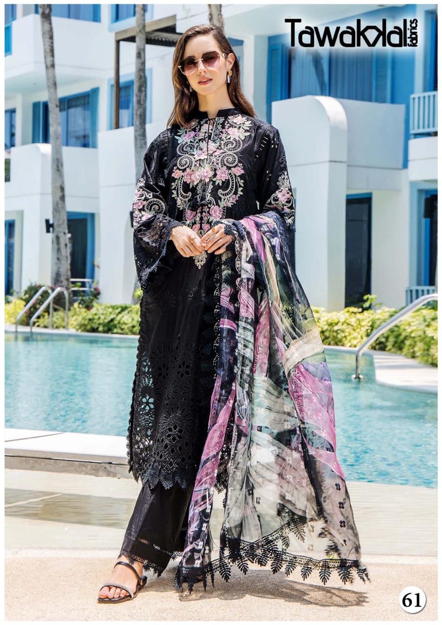 TAWAKKAL MEHROZ VOL 7 KARACHI LAWN SUITS