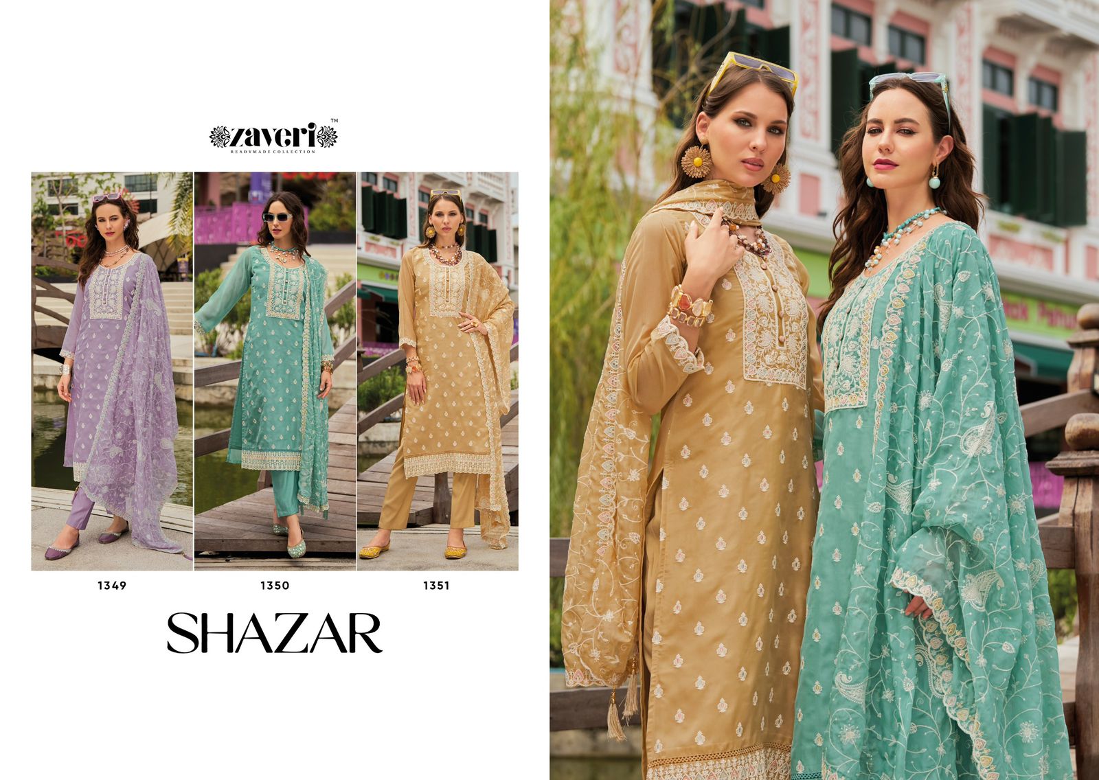 ZAVERI SHAZAR READYMADE SUITS WHOLESALER