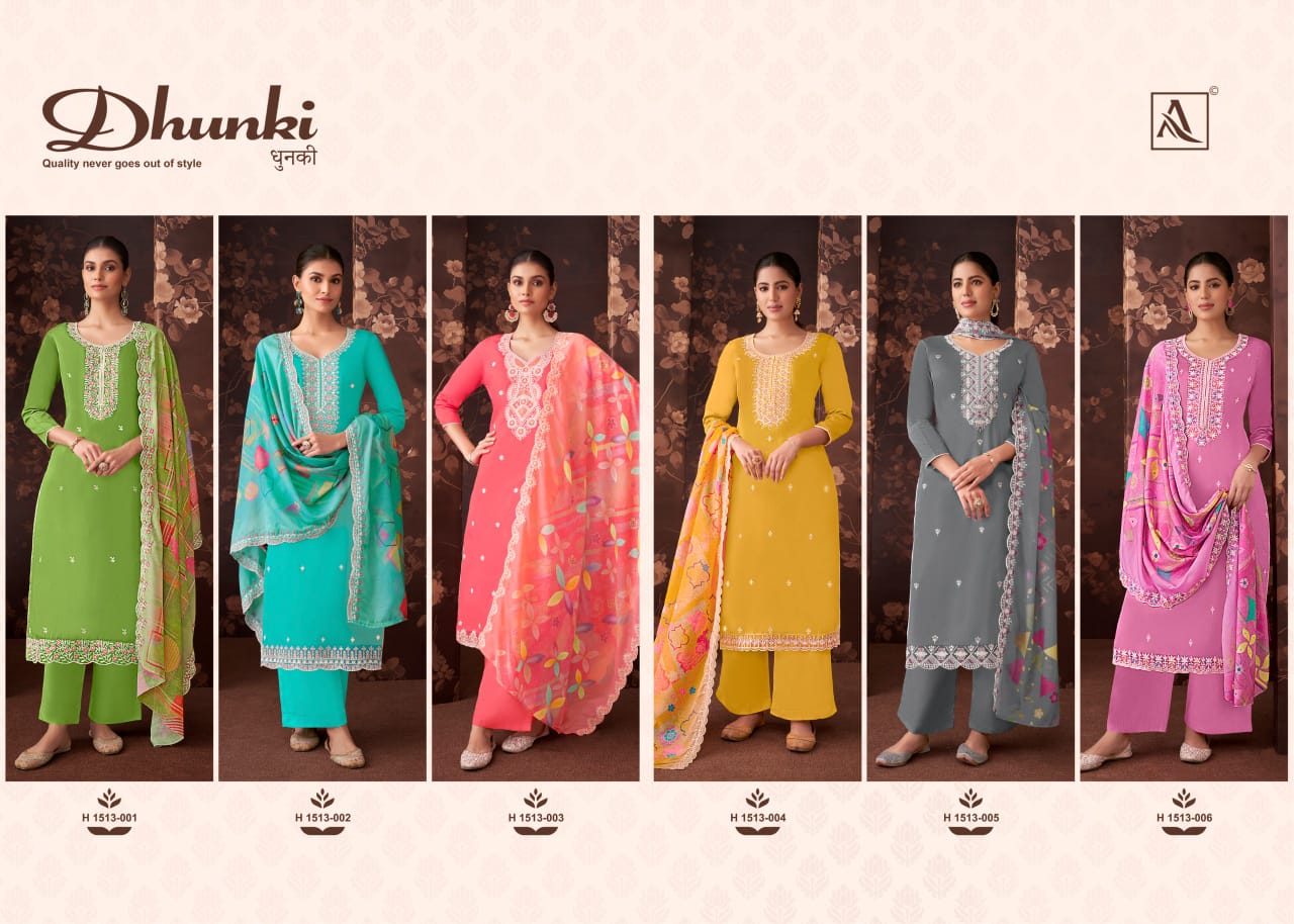 ALOK SUITS DHUNKI PURE ZAM COTTON SUITS