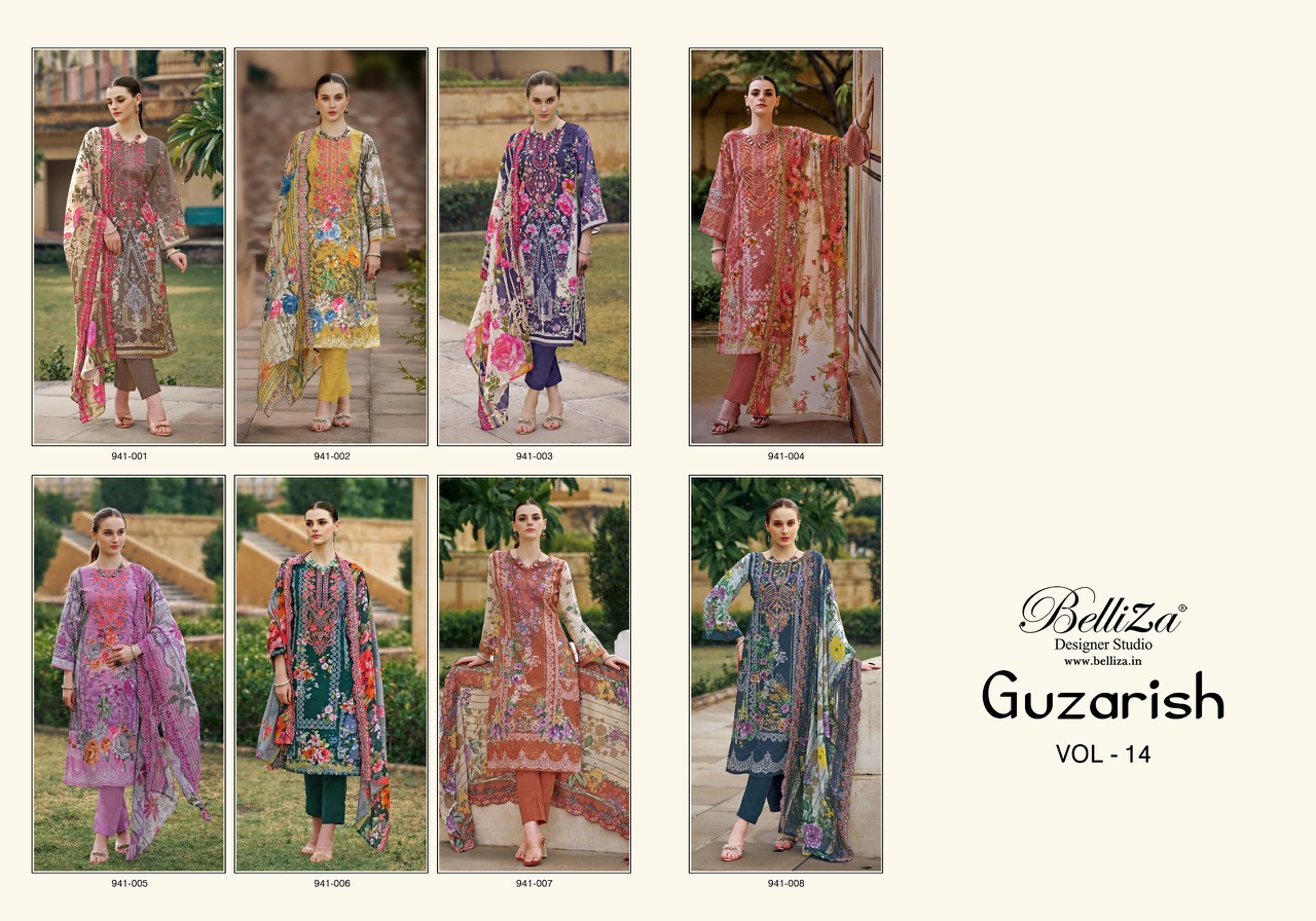 BELLIZA GUZARISH VOL 14 PURE COTTON SUITS