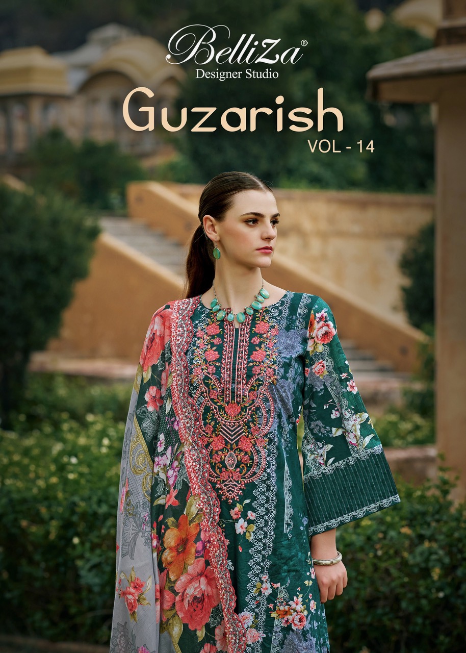 BELLIZA GUZARISH VOL 14 PURE COTTON SUITS