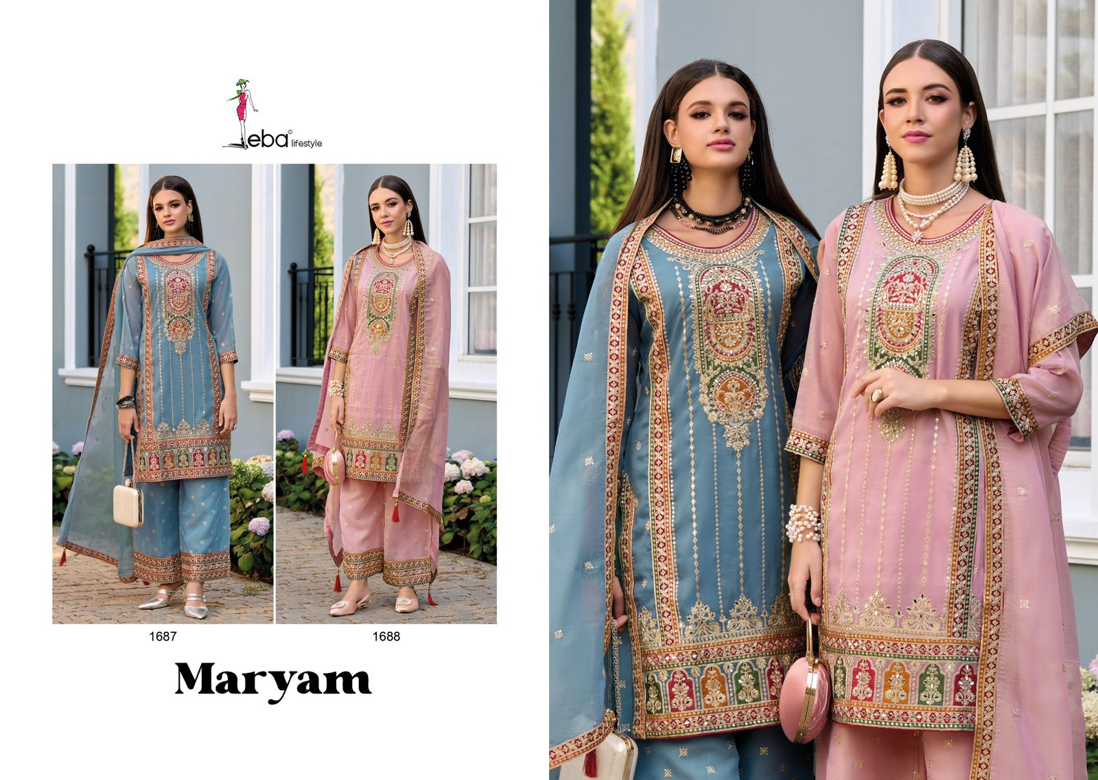 EBA LIFESTYLE MARYAM READYMADE SHARARA SUITS