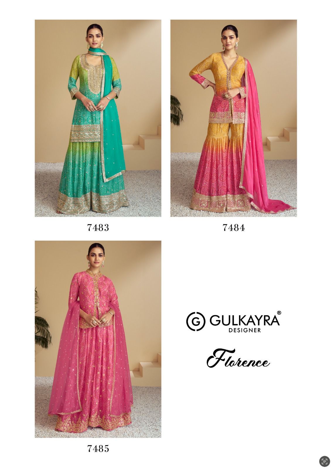 GULKAYRA DESIGNER FLORENCE CHINNON EMBROIDERED SUITS