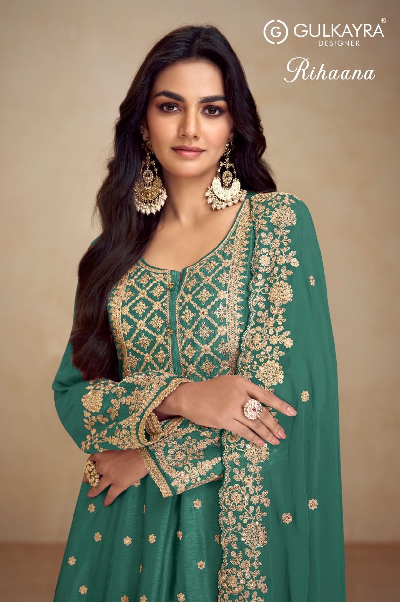 GULKAYRA DESIGNER RIHAANA DESIGNER CHINNON SUITS