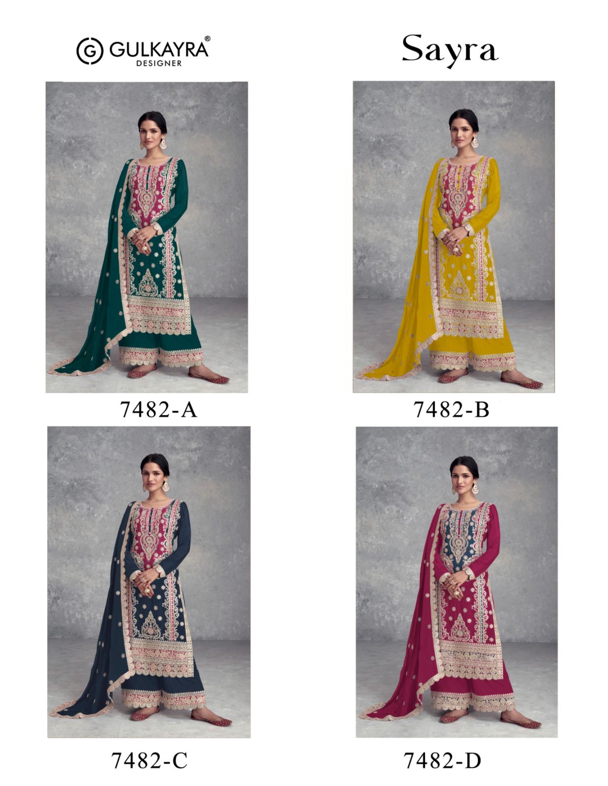 GULKAYRA DESIGNER SAYRA READYMADE CHINNON SUITS