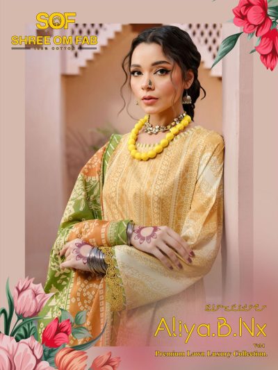 SHREE OM FAB ALIYA B NX VOL 1 COTTON KARACHI SUITS