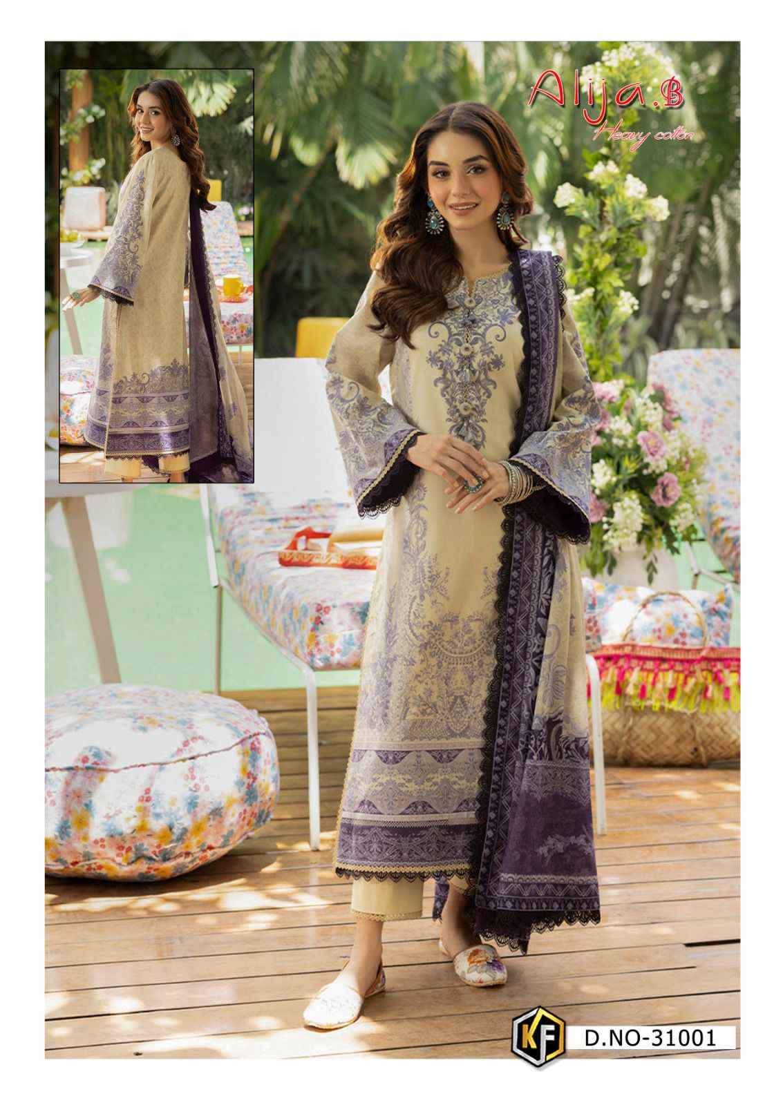 KEVAL FAB ALIJA B VOL 31 LAWN KARACHI SUITS