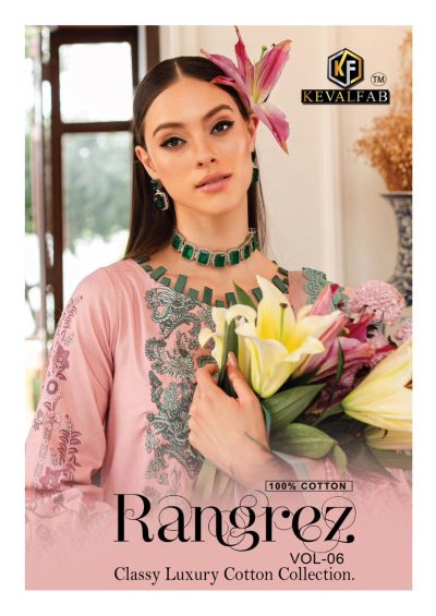 KEVAL FAB RANGREZ VOL 6 LAWN KARACHI SUITS