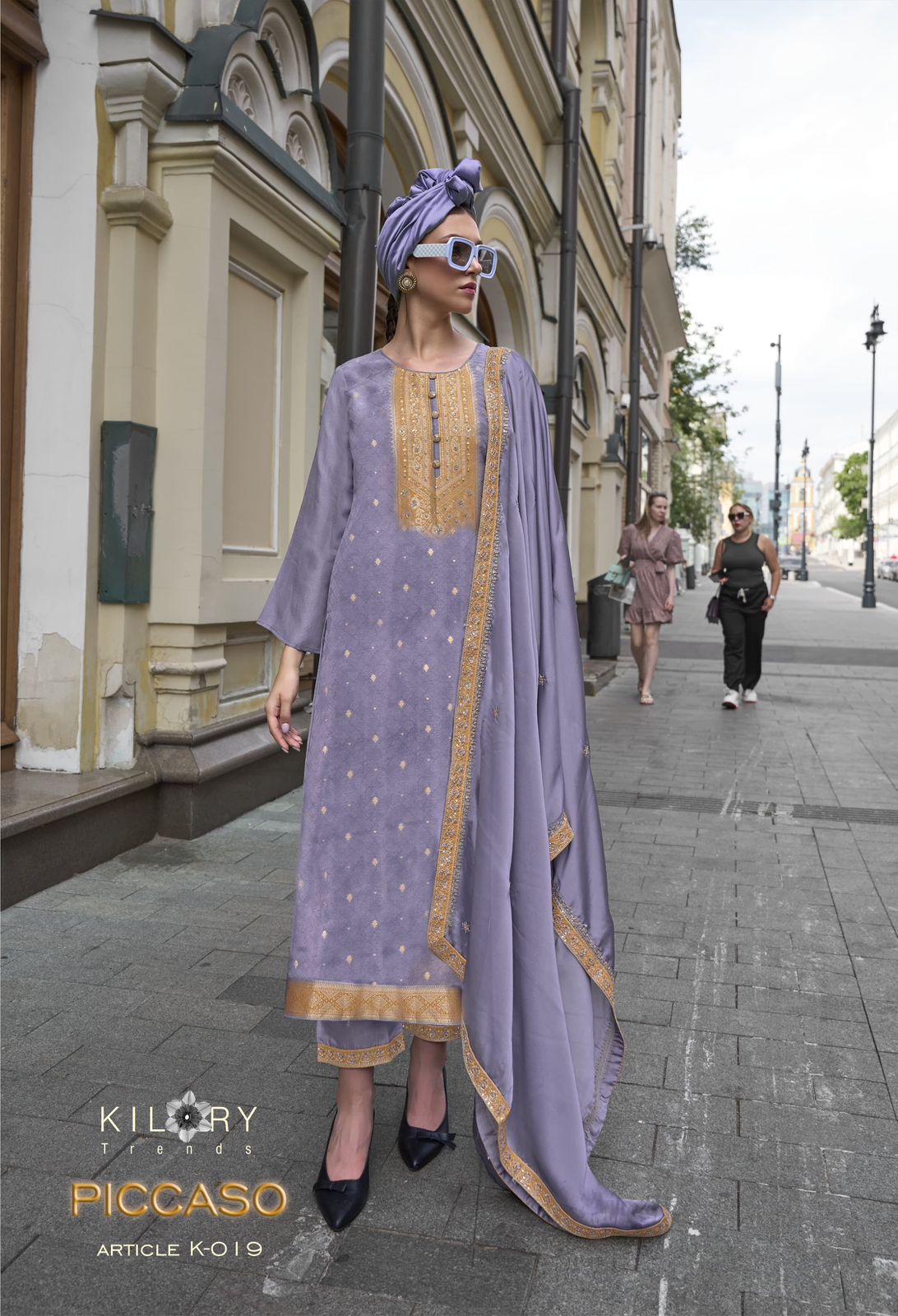 KILORY TRENDS PICCASO SILK EMBROIDERY SUITS WHOLESALER