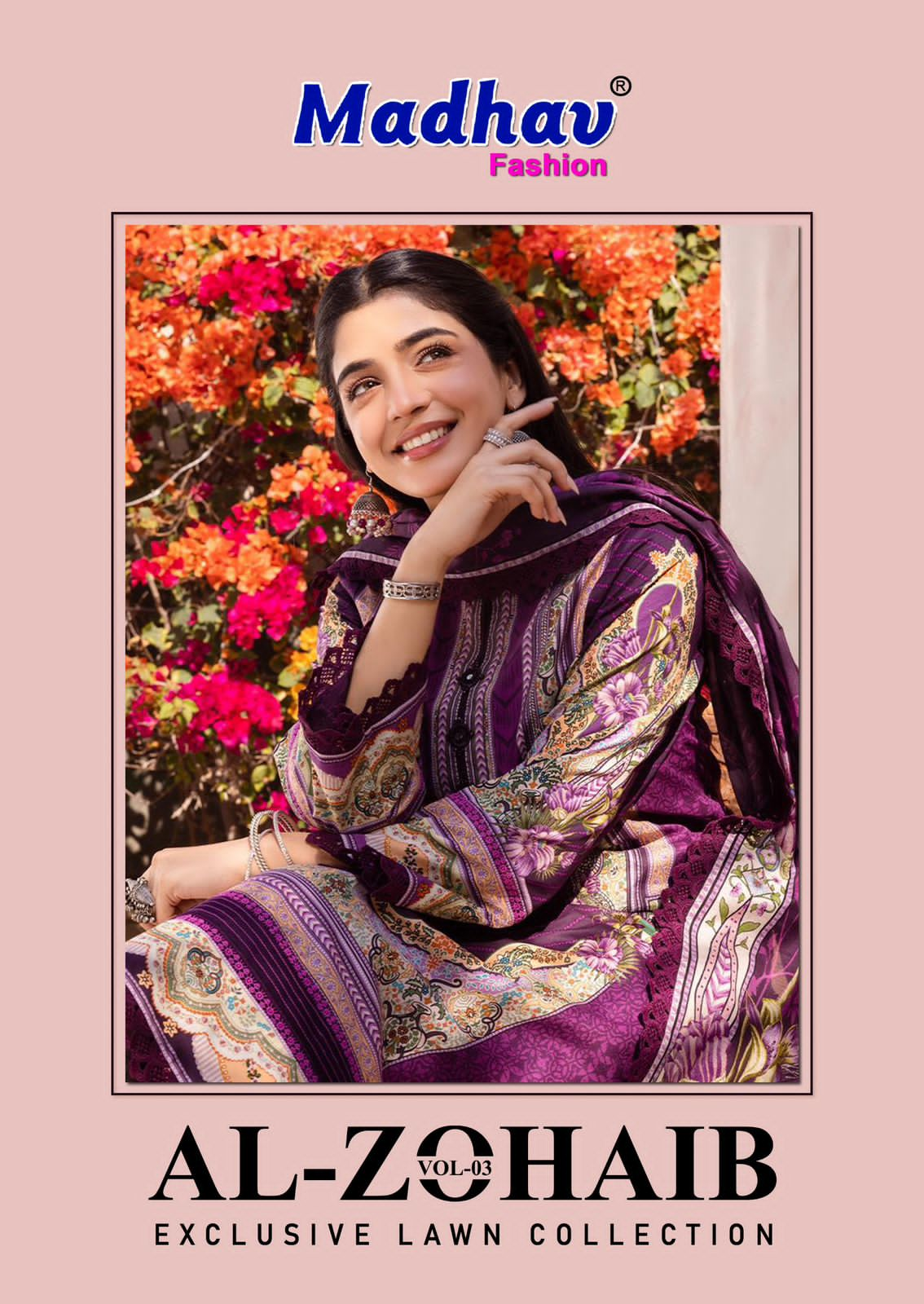 MADHAV FASHION AL ZOHAIB VOL 3 PURE LAWN SUITS