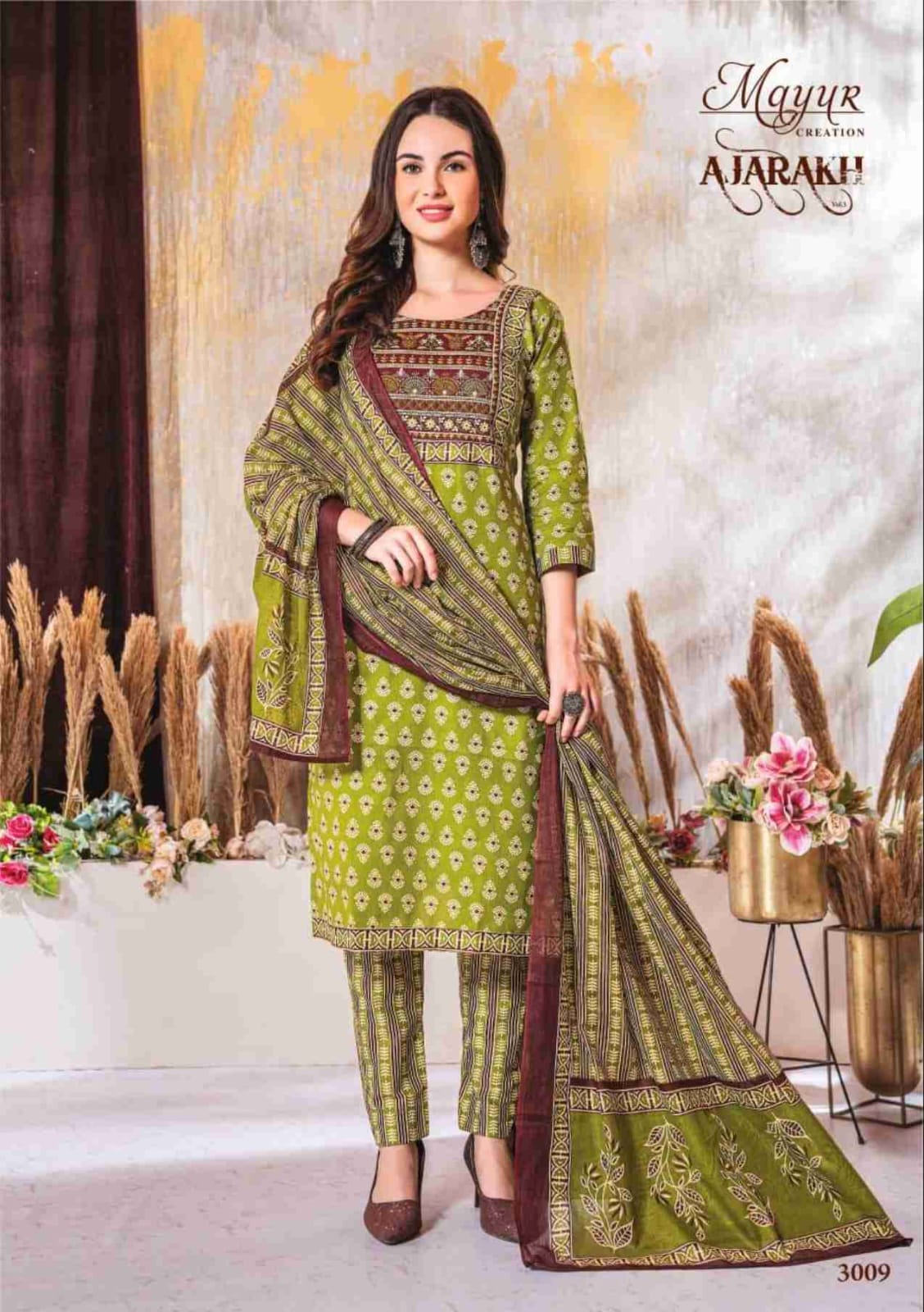 MAYUR CREATION AJARAKH VOL 3 COTTON READYMADE SUITS