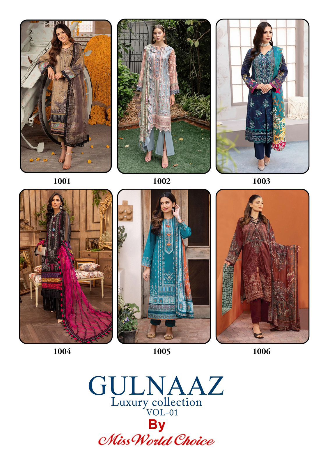 MISS WORLD GULNAAZ VOL 1 LAWN SUITS