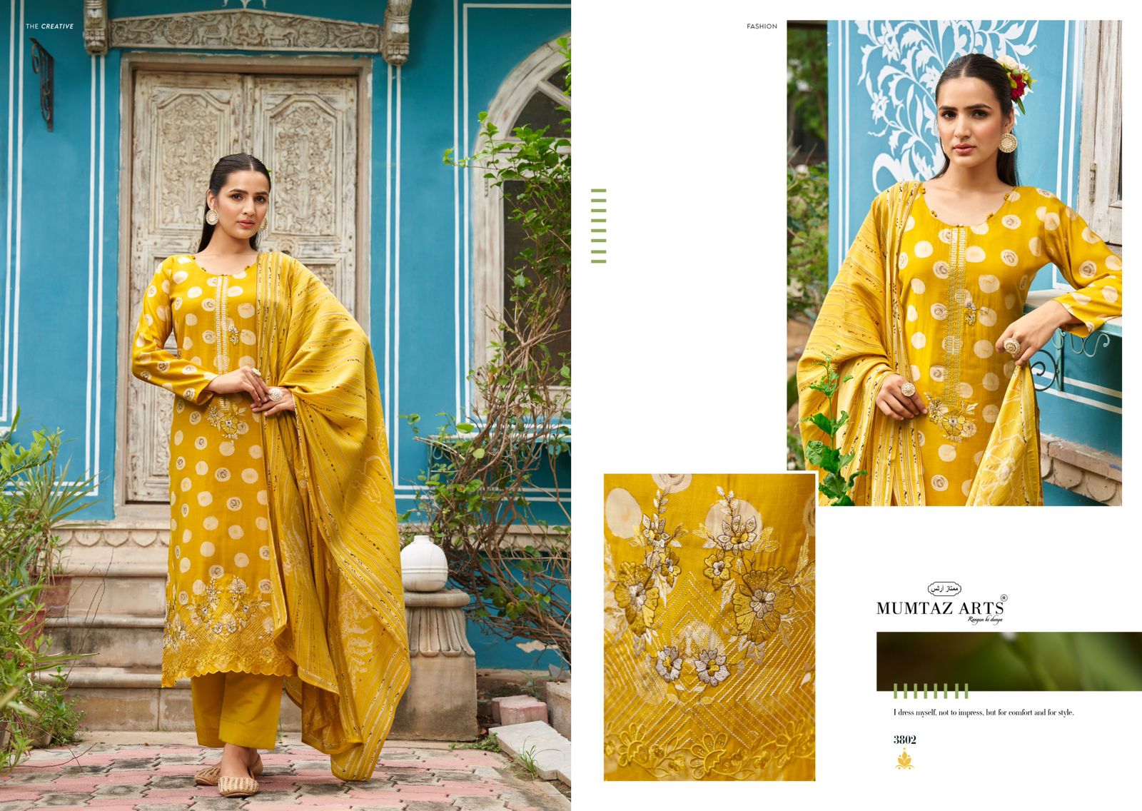 MUMTAZ ARTS JASMINE PURE MUSLIN SUITS