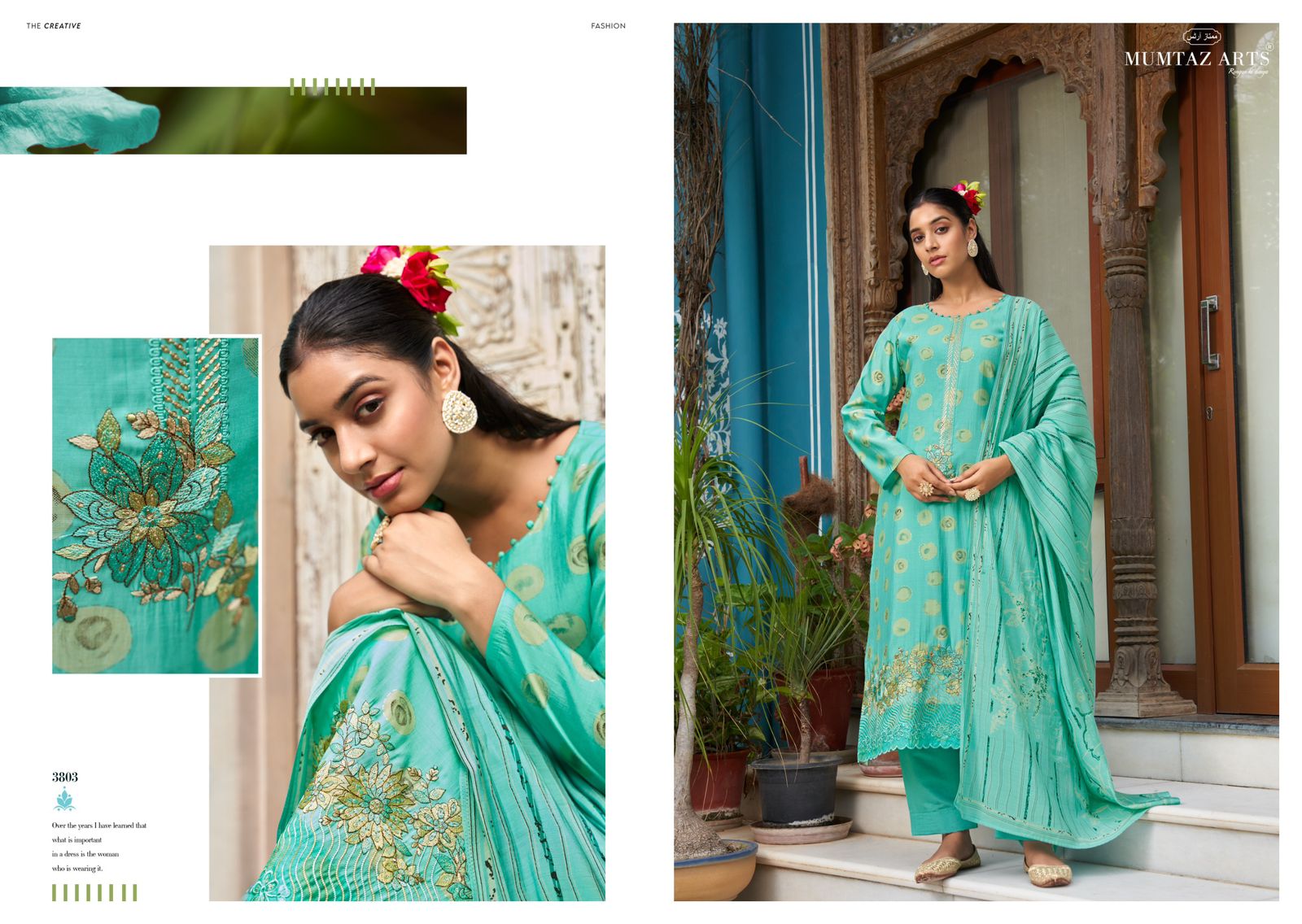 MUMTAZ ARTS JASMINE PURE MUSLIN SUITS