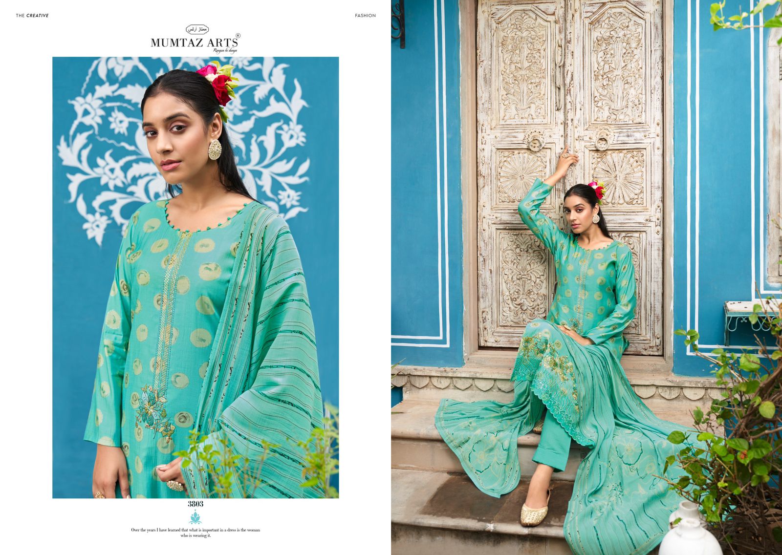 MUMTAZ ARTS JASMINE PURE MUSLIN SUITS