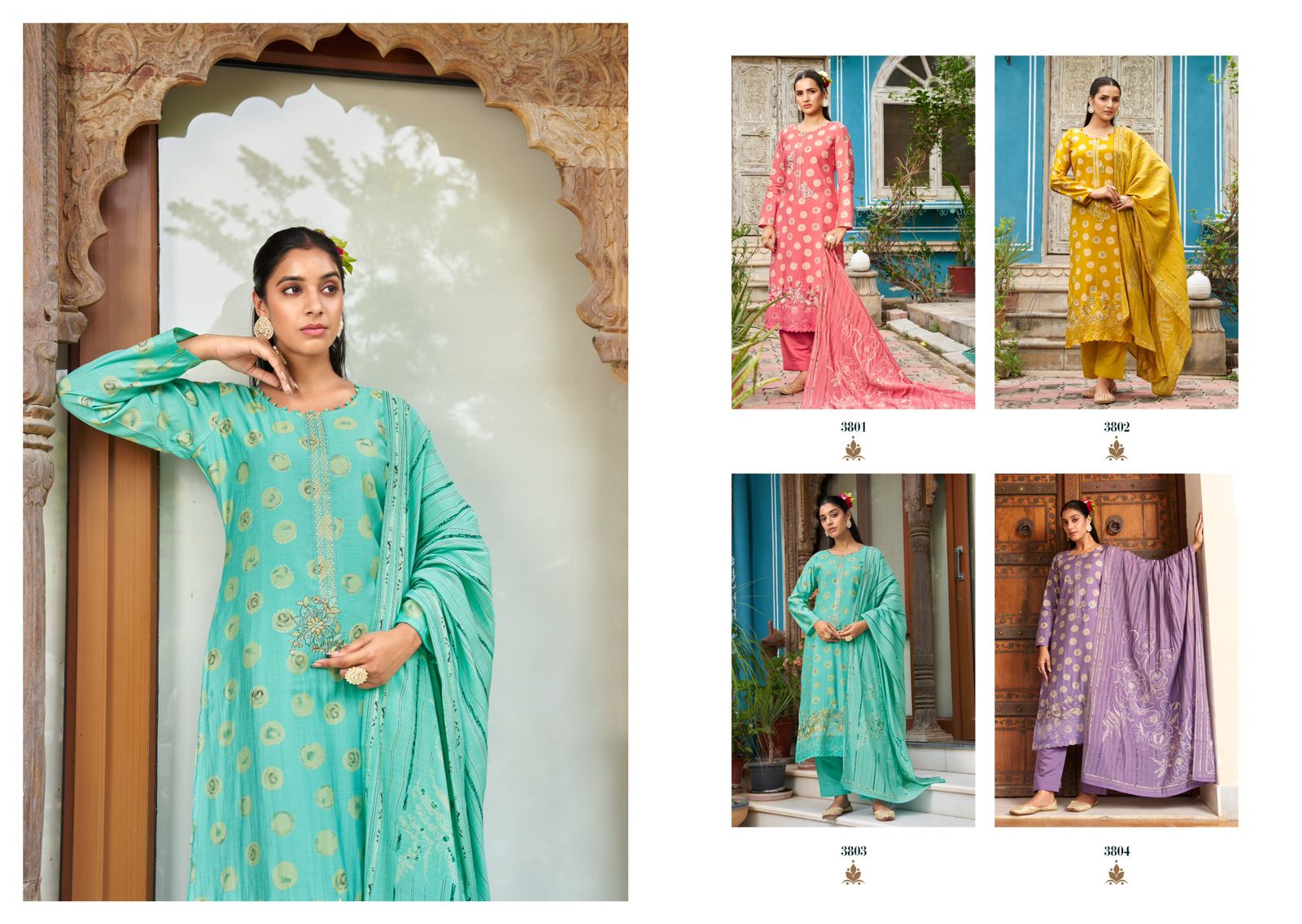 MUMTAZ ARTS JASMINE PURE MUSLIN SUITS