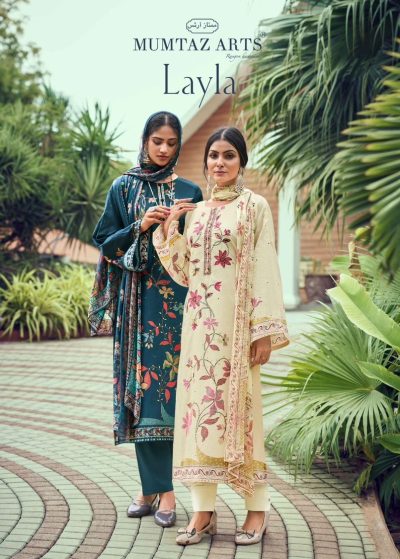 MUMTAZ ARTS LAYLA PURE JAM SATIN SUITS