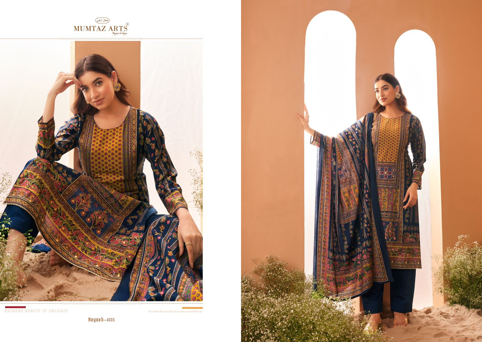 MUMTAZ ARTS NAYAAB VOL 2 PURE MUSLIN SUITS