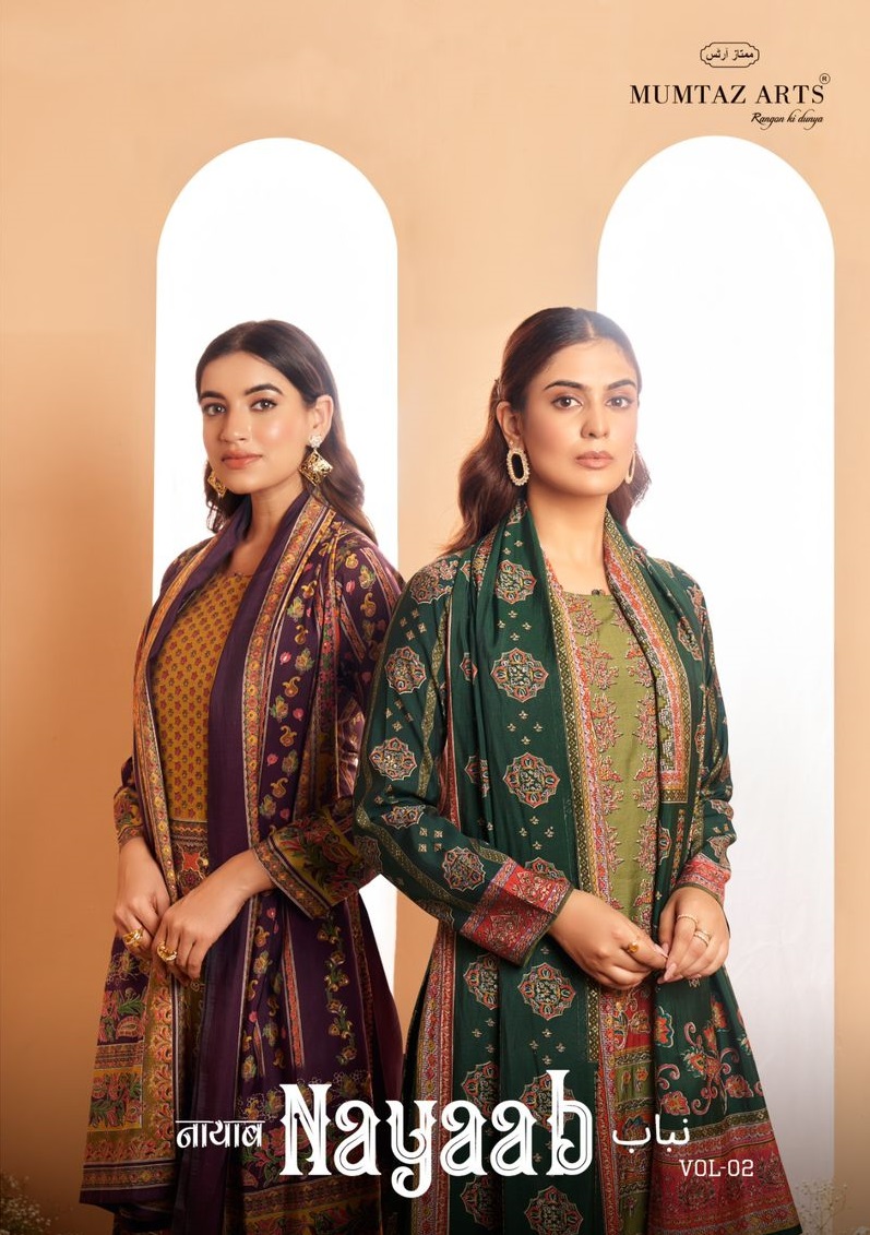 MUMTAZ ARTS NAYAAB VOL 2 PURE MUSLIN SUITS