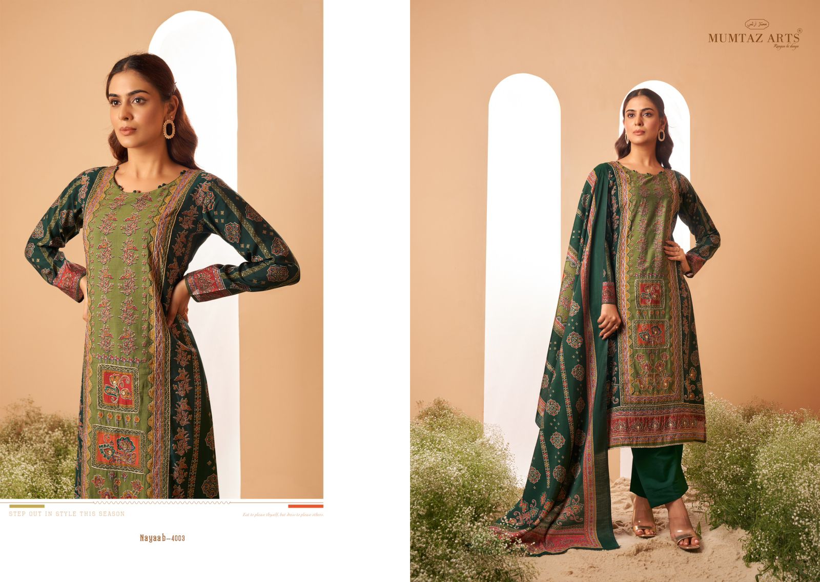 MUMTAZ ARTS NAYAAB VOL 2 PURE MUSLIN SUITS