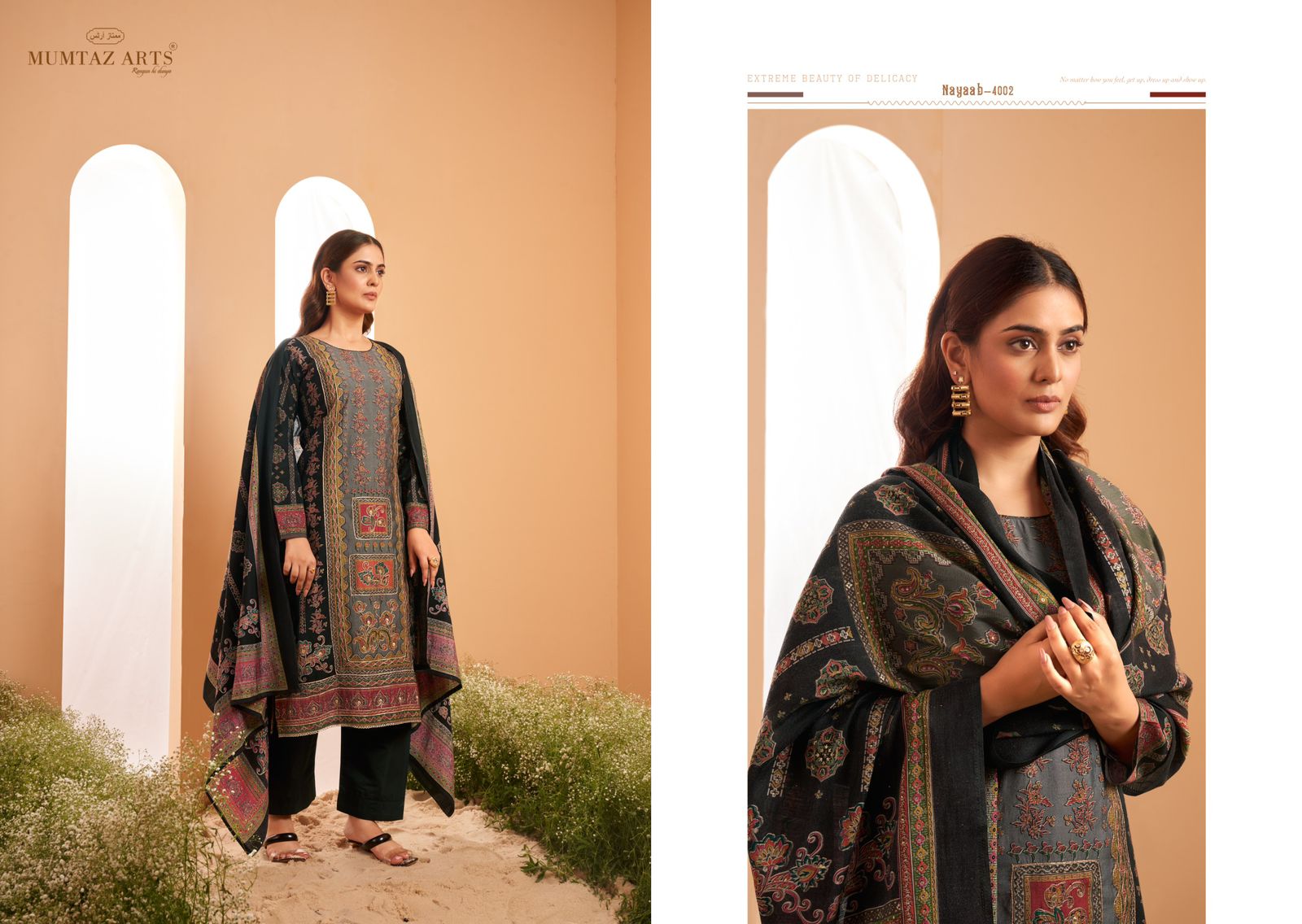 MUMTAZ ARTS NAYAAB VOL 2 PURE MUSLIN SUITS